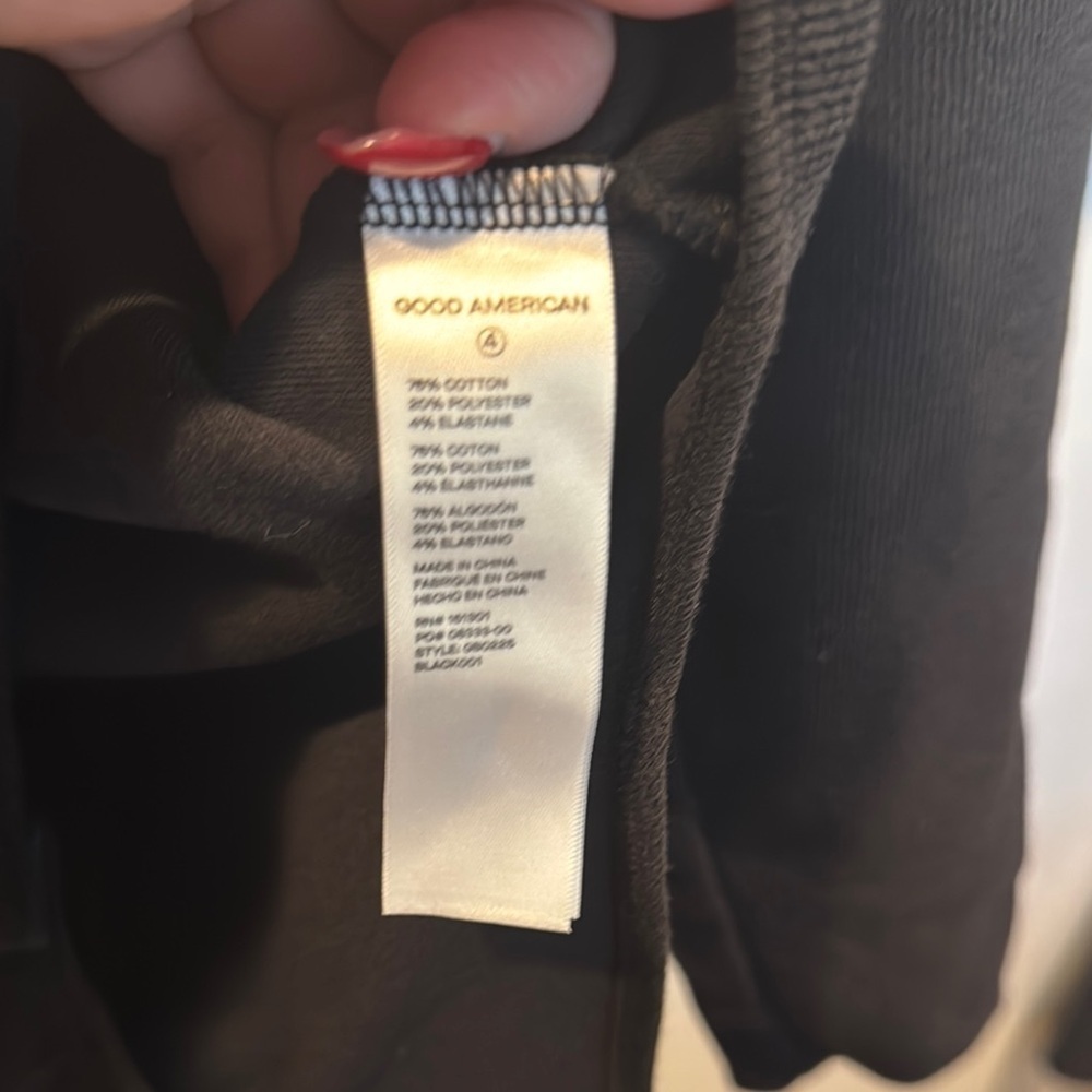 Good American Ribbed Black Long Sleeve Bodysuit XL - Picture 4 of 5